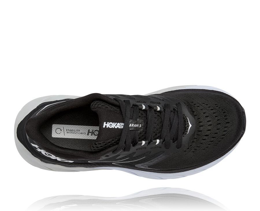 Hoka One One Arahi 5 Löparskor Dam - Svarta/Vita - SILVR-7620